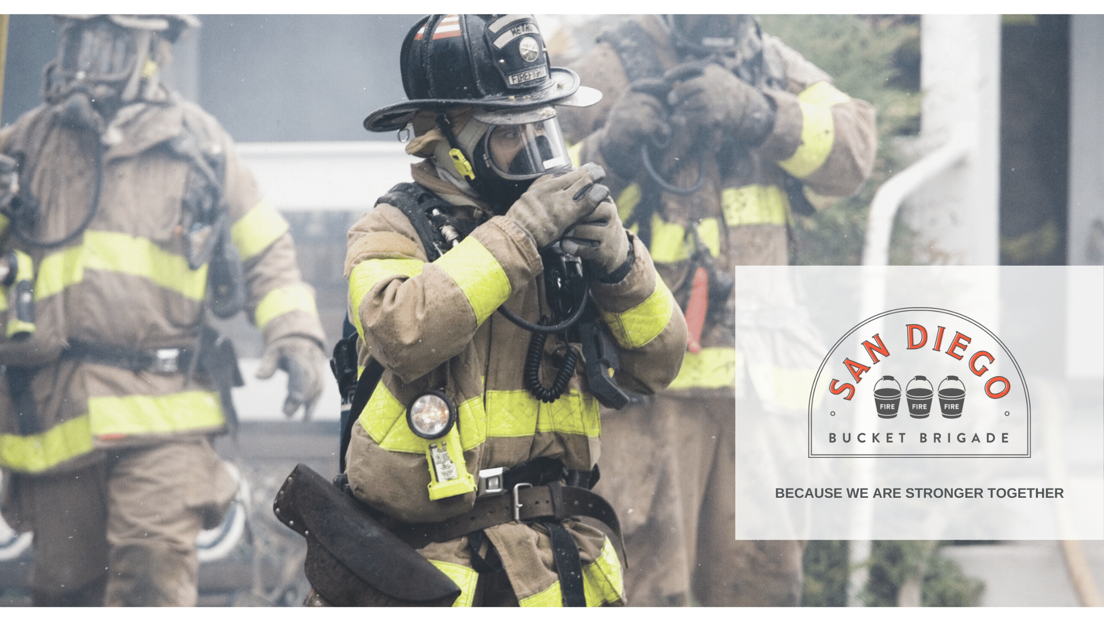 bucket brigade banner San Diego FireRescue Foundation